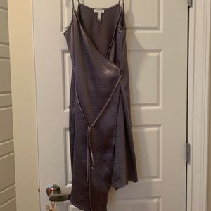 Leith silver wrap dress